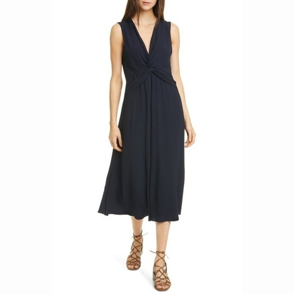 Equipment‎ Femme Midi Dress Black Sleeveless Eclipse Faun Womens Size 6